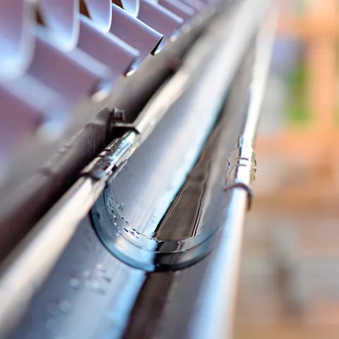 Gutter and hanger close-up